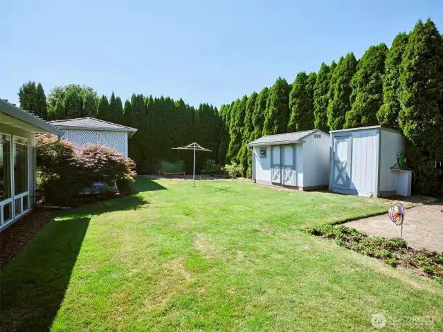 Private backyard