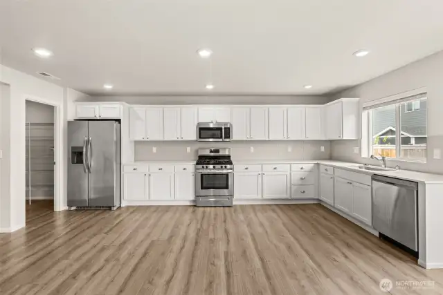 Stainless steel appliances.