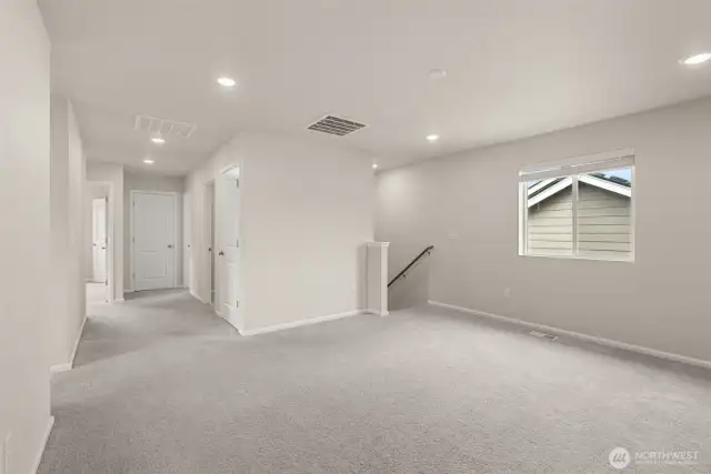 Upstairs landing pad.