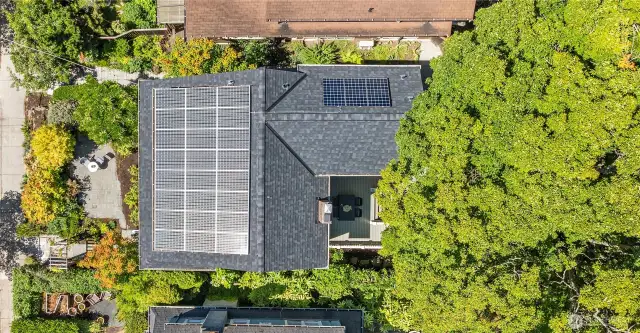 New roof (2023) with solar panels to help lower your energy bills and boost efficiency.