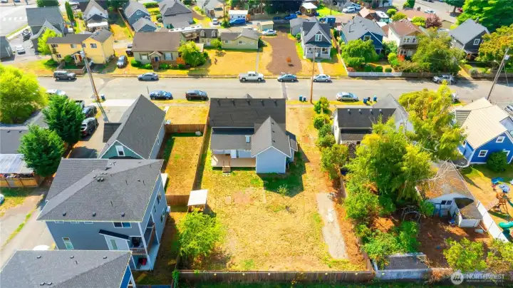Another aerial view from the back of the home