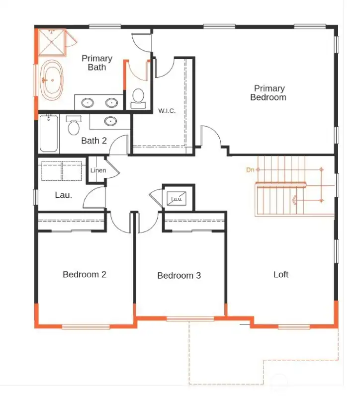 Level 2 with Deluxe Primary Bathroom Level 2 with Deluxe Primary Bathroom
