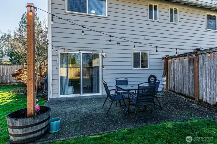 Private back patio