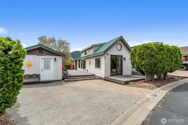 Driveway parking for 2 vehicles.