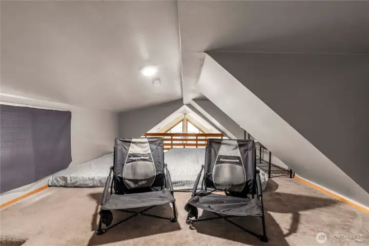 Just add popcorn for TV viewing in the loft (as well as in the great room downstairs).