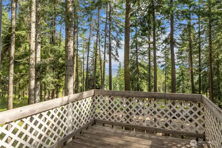 View from upstairs balcony.