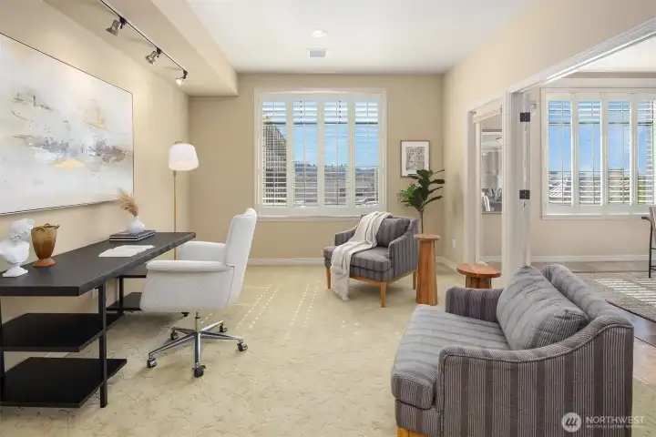 A versatile office offers potential for a 3rd bedroom.