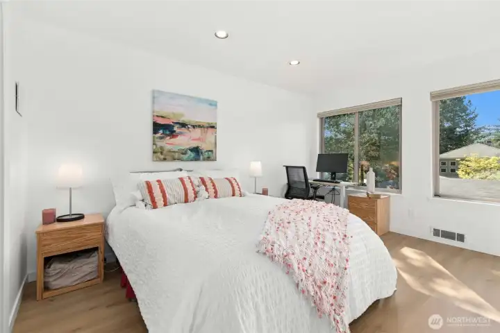 Light filled primary bedroom