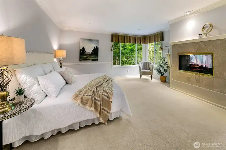 Primary suite with double door entrance