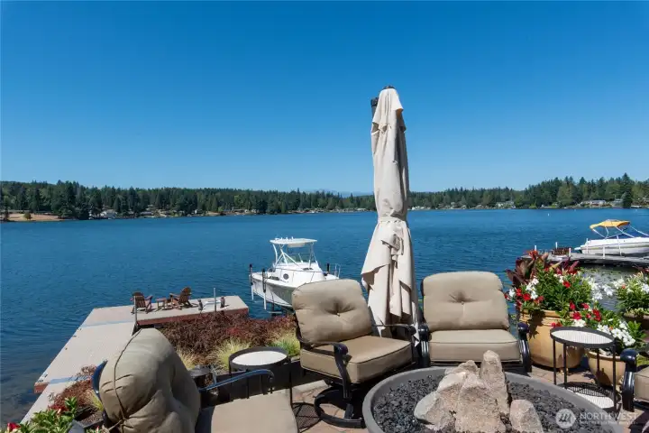 Lower patio with sitting space