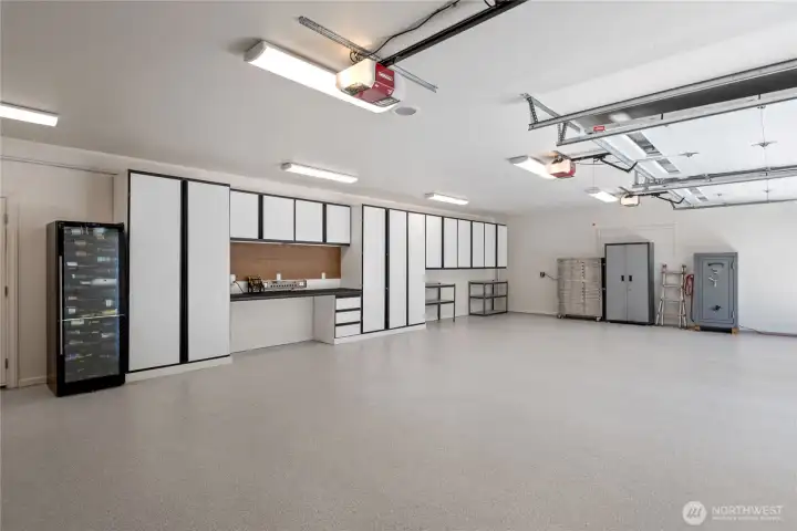 Expansive finished 3 Car Garage