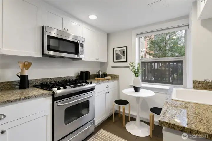 Gas stove and stainless steel appliances