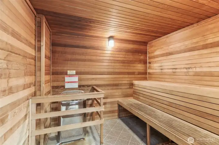 Community Sauna (located in fitness room restrooms) complete with Showers and Lockers Community Sauna (located in fitness room restrooms) complete with Showers and Lockers