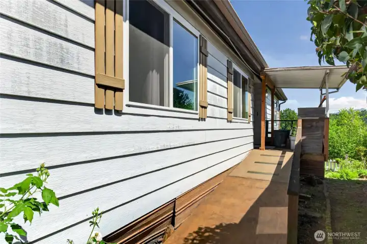 Accessible ramp to the front door.
