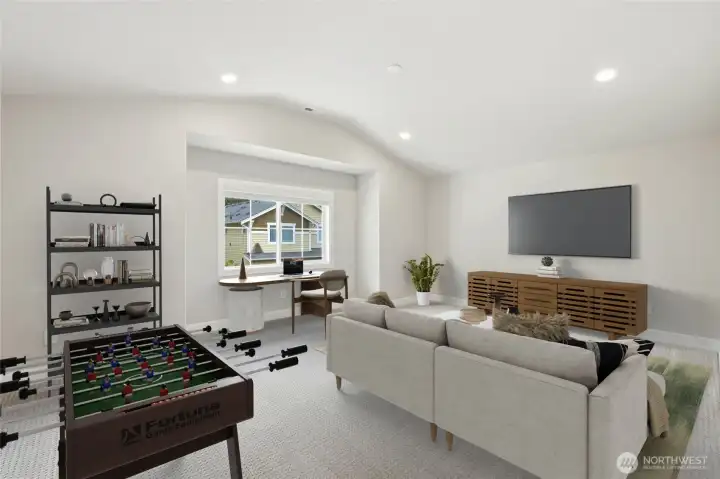 Bonus room, game room, office or Gym Virtually staged