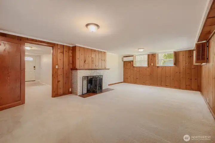 Basement living room with 4th fireplace Basement living room with 4th fireplace