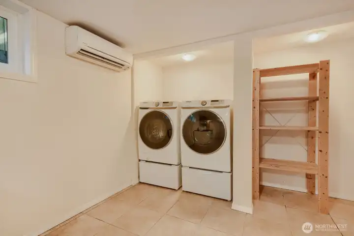 Laundry and storage on lower level Laundry and storage on lower level