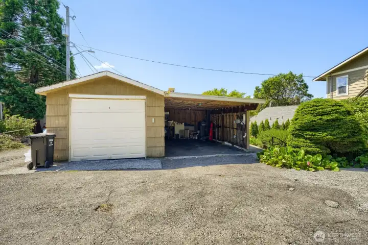 Garage and carport Garage and carport