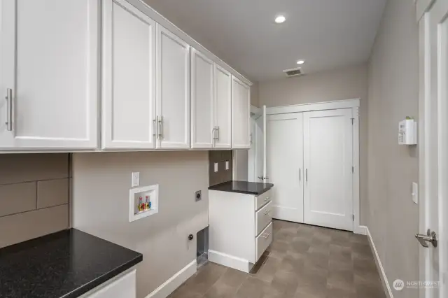 Ahhh. The laundry room and pantry at the far end