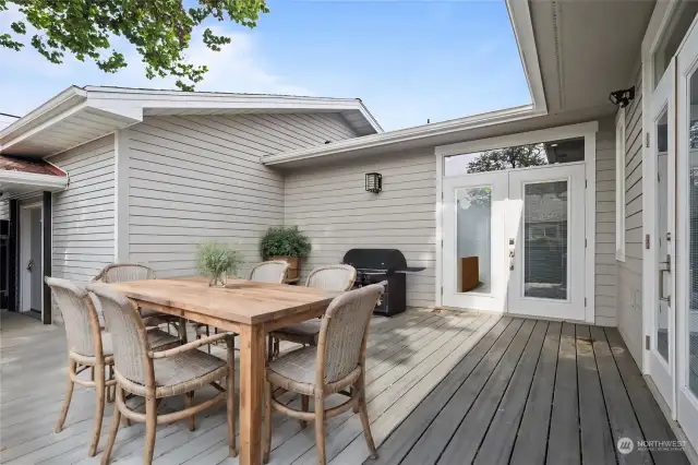 Deck off Kitchen / living space and primary bedroom