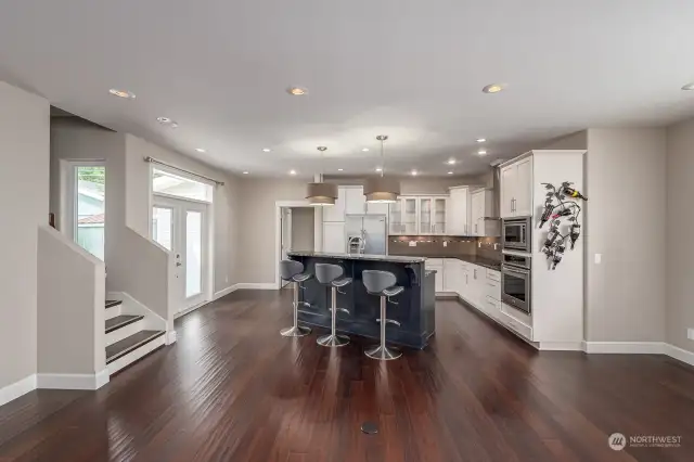 Oh La La!  Beautiful kitchen with custom cabinetry and beautiful countertops