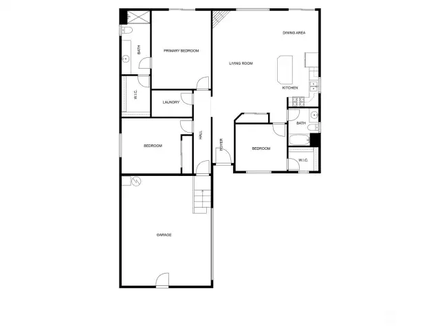 The floor plan of this wonderful home.