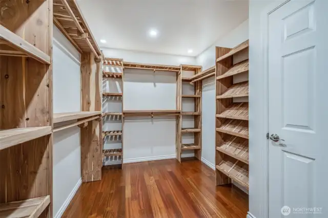 Custom cedar walk in closet