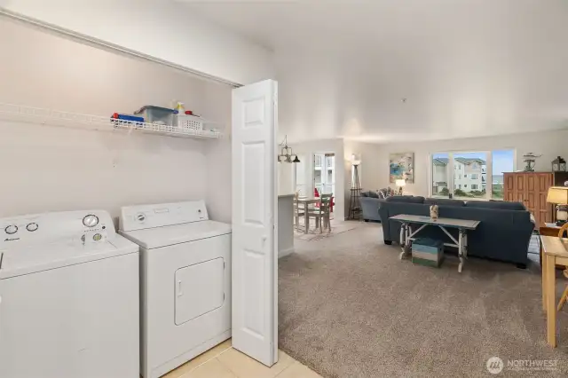 The in-house laundry closet.