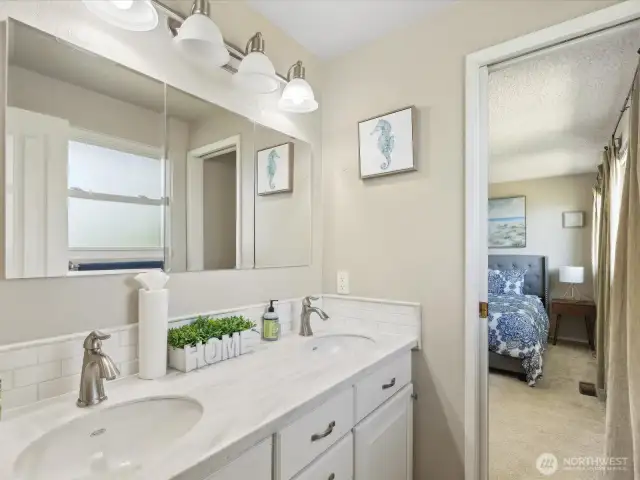 Primary private full bath.