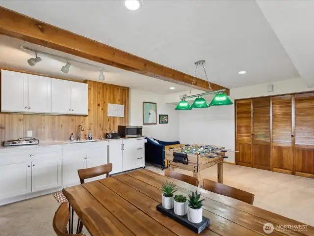 Downstairs kitchen / rec room.