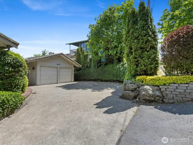 Cute courtyard with ample storage.  Detached garage.