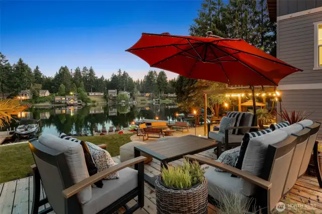 I hope you can feel yourself relaxing as you picture yourself unwinding here at night with friends and loved ones.  The nights on Long Lake are so calm and beautiful.