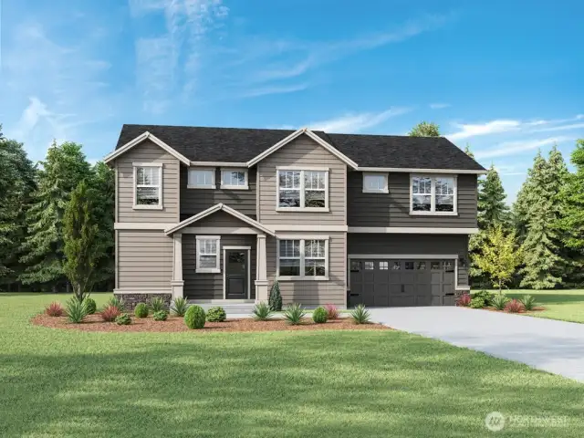 Welcome to highly anticipated Wolf Point! Featuring our 2 car Hawthorne elevation C.  Photos are for representational purposes only. Colors and finishes may differ.
