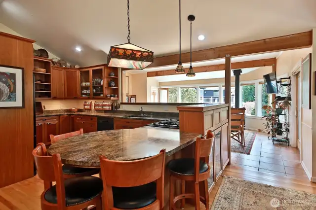 Beautiful marble counters and accents throughout the home.