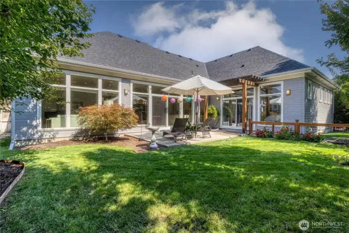 Fully fenced back yard