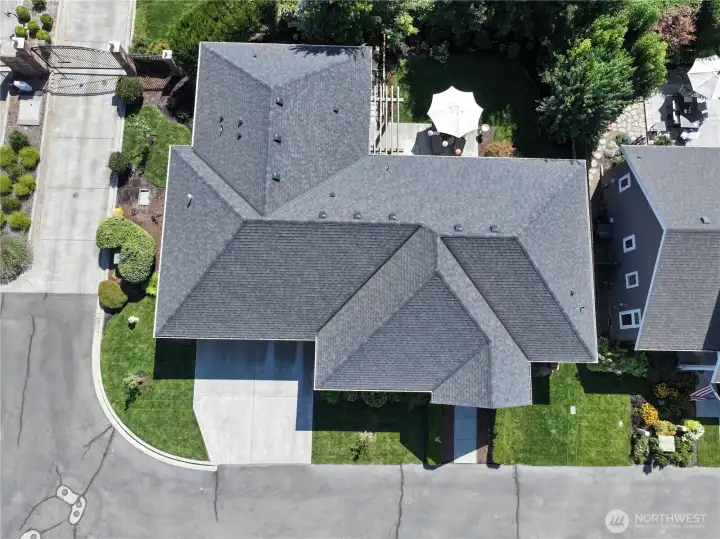 Top View on the corner lot in gated community