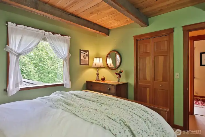 Closet to the left. Bedroom #3 is across the hall (visible through the open door).