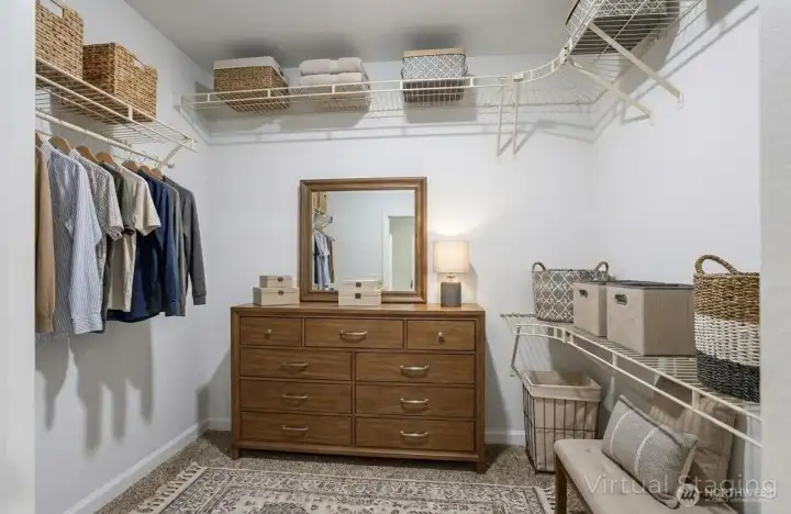 Primary walk-on closet