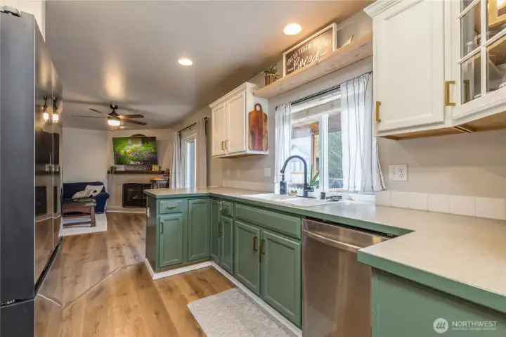 New LVP flooring in 2024 throughout the lower level