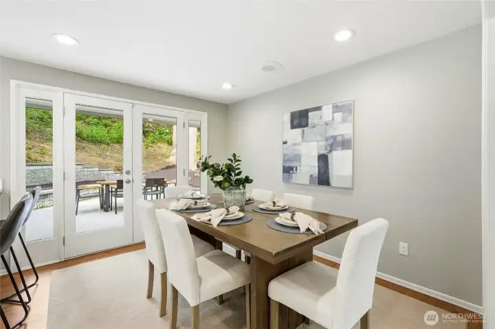 Dining Room with Direct Access to Deck and Entertaining Space