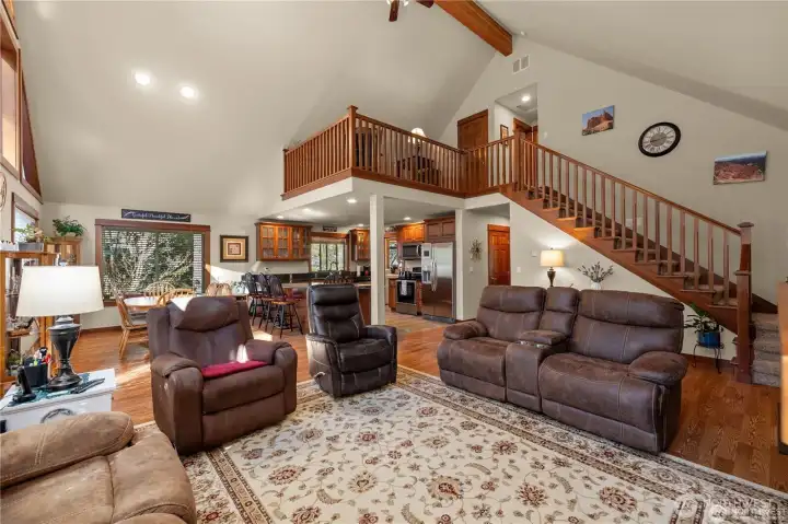 Soaring ceilings make this space feel bigger than life