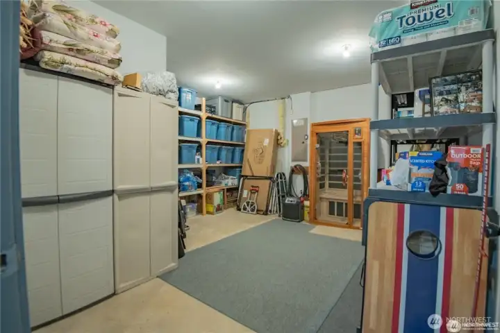 Massive 15 x 16 storage room just off the main garage area