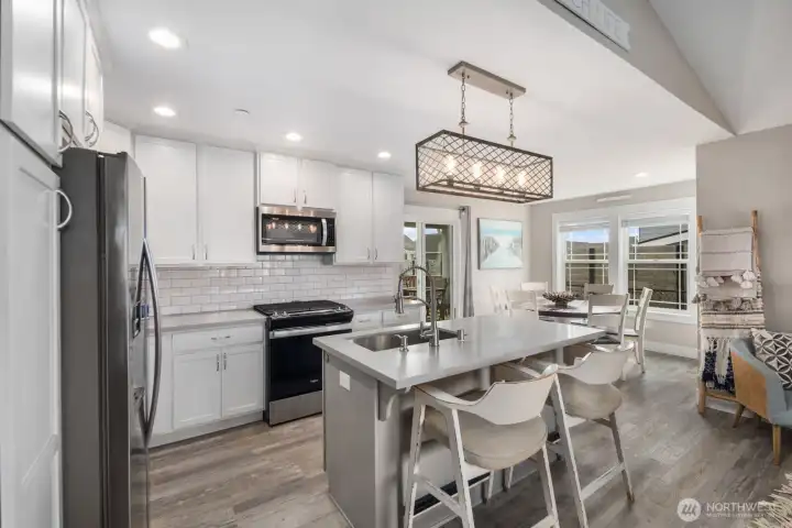 Bright open-concept living space