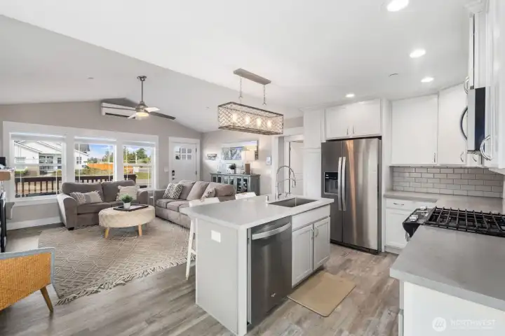 Kitchen with island seating