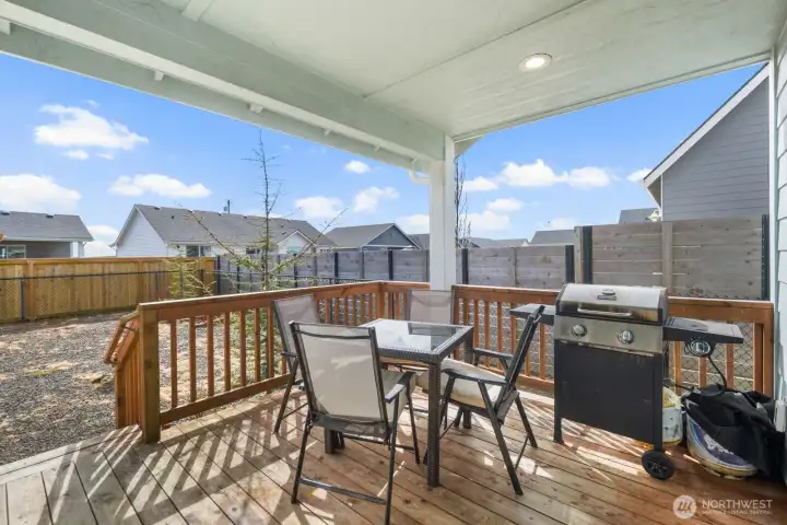 Back deck for entertaining