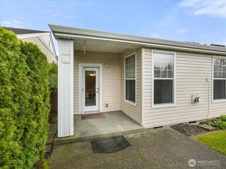 Enoy outdoor living with an extended space for additional seating or gatherings.