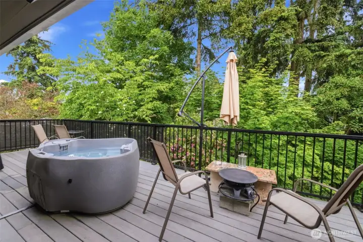Enjoy your summer evenings with this East facing deck and mature vegetation, make you forget you're in the city.