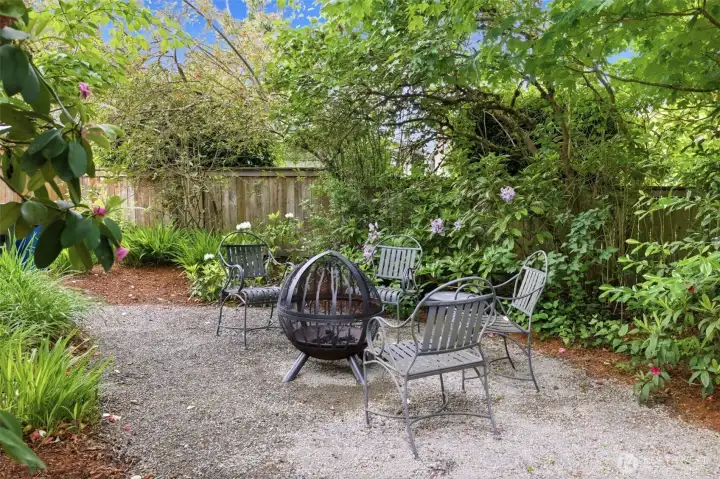 Fire pit located off the lower level great room.