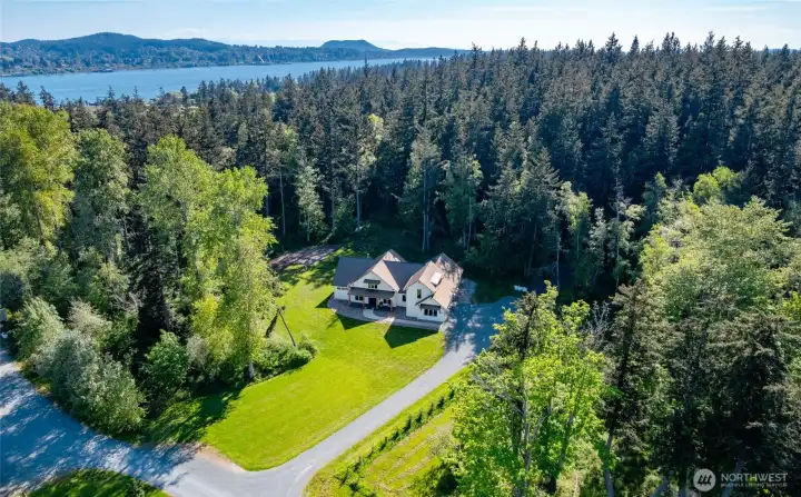 Spectacular home on 5 acres on desirable Guemes Island just 10 minutes from Anacortes!!