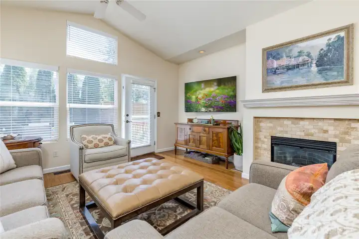 Inviting living area with patio access, perfect for indoor-outdoor relaxation or entertaining.
